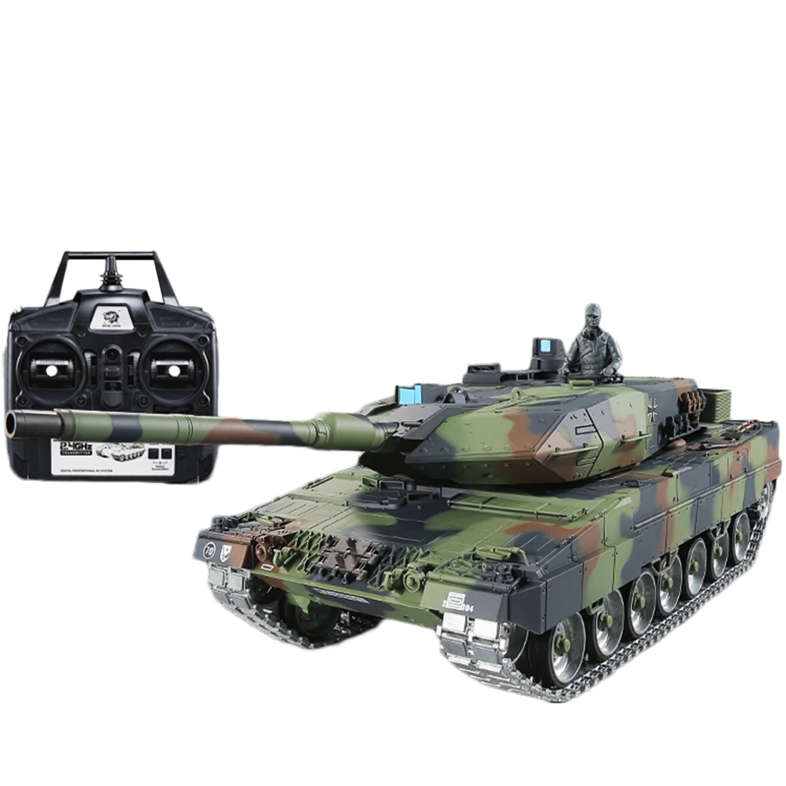1:16 German Main Battle Tank 2.4G Remote Control Model Military Tank With Sound Smoke Shooting Effect - Metal Upgraded Edition