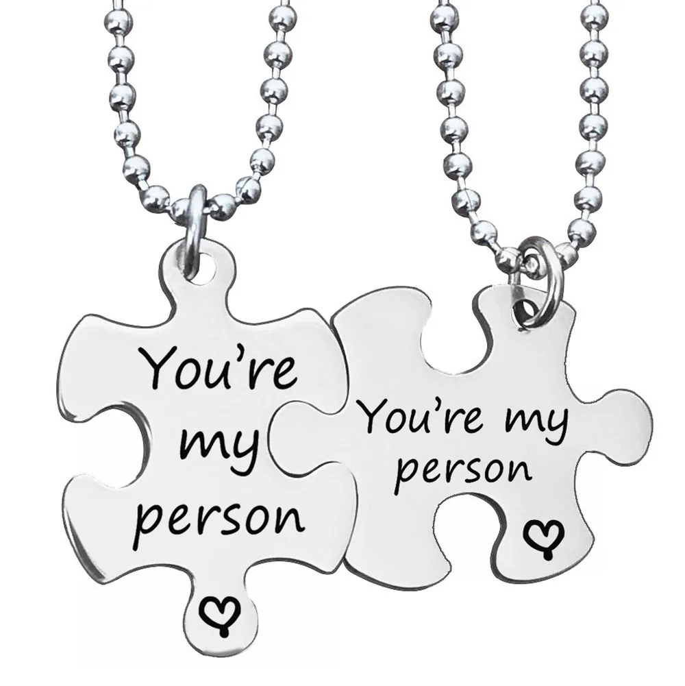 Кольцо для ключей из нержавеющей стали брелок с надписью you'remyperson кулон-пазл