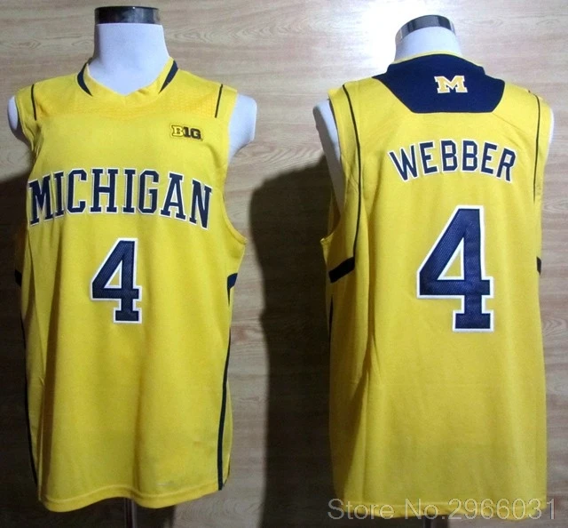 Michigan Wolverines 1 Glenn Robinson 3 Trey Burke 10 Tim Hardaway Jr. 4 Chirs Webber Трикотажные изделия Размер S-XXL - Цвет: Yellow