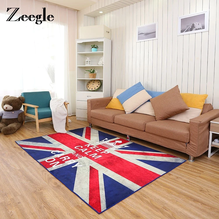 

Zeegle Flag Carpet For Living Room Anti-slip Office Chair Floor Mats Soft Carpet For Children Kids Bedroom Carpets Bedside Rug