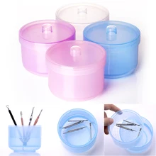 1 шт. сверла для ногтей коробка для хранения для очистки дезинфекции инструмент для маникюра круглый стерилизатор пластиковый чехол аксессуары для ногтей