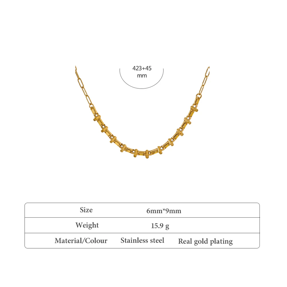 Short Chain Choker Necklace for Women Gold Stainless Steel Jewelry - Image 6
