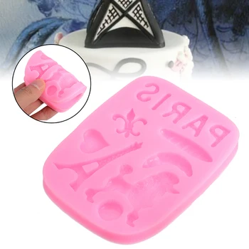 

Paris Eiffel Tower Shape Silicone Mould Kid Child Handmade DIY Soft Clay Dropping Molding Tool Fondantcake Decor Craft Mold New