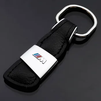 

1pcs leather metal key chain key ring car badge keyring keychain For BMW M3 M5 M6 X1 X3 X5 E34 E39 E36 E60 E90 E46 F30 F10 F20