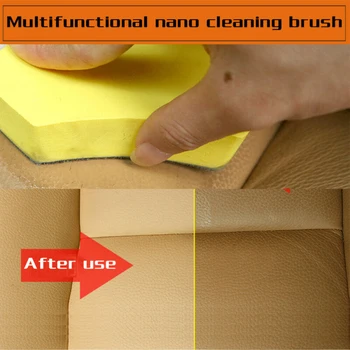 

High Quality Nano Scrubber Car Leather Seat Glass Detailing Interior Cleaning Brush Sponge Brushes For Interior Cleaning