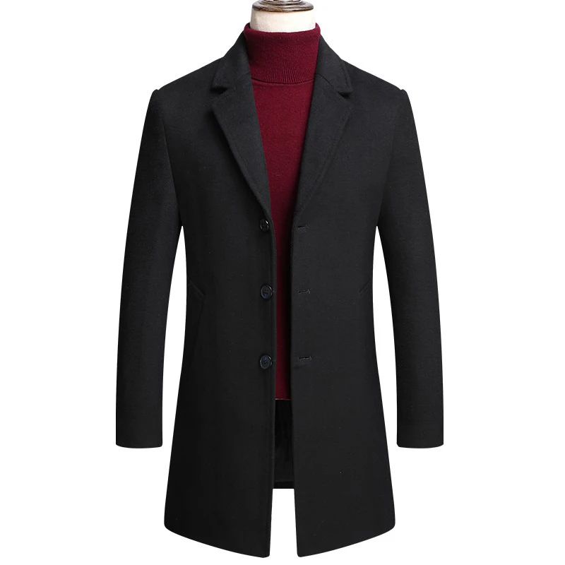 Новинка года; высокое качество; Abrigo Invierno Hombre - Цвет: Черный
