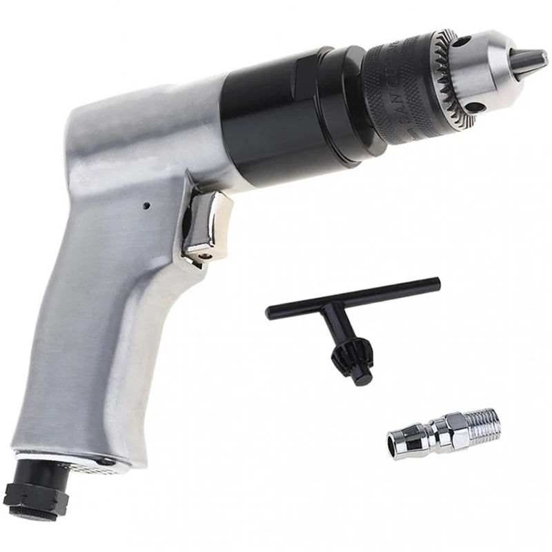 

3/8 Inch 1800 Rpm High-Speed Cordless Pistol Type Pneumatic Drill Reversible Air Drill Tools For Hole Drilling