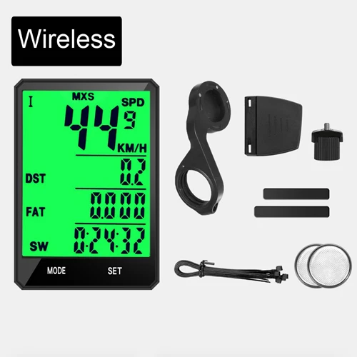 Wireless 005 Водонепроницаемый велосипедный компьютер беспроводной и проводной MTB велосипед велосипедный одометр секундомер Спидометр Часы 2,8 дюймов светодиодный цифровой - Цвет: Wireless 005