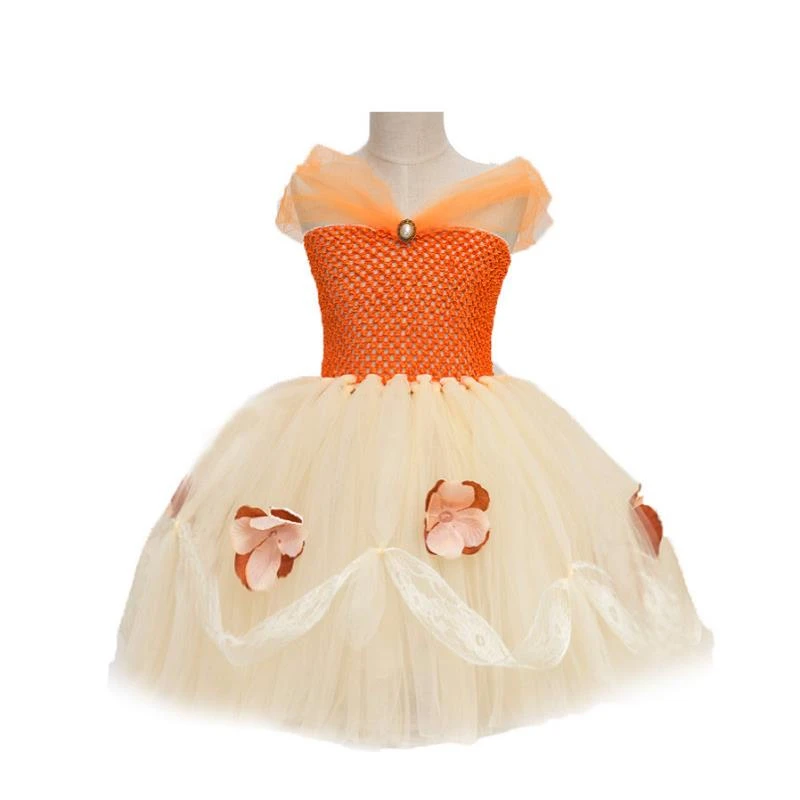 

Moana Cosplay Princess Ice Snow Orange Dress Kids Children Queen Girl Skirt Halloween Costume For Girls Party Lady Cinderella