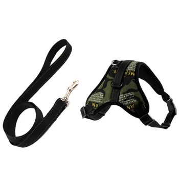 

BESTDog Harness Leash Set Adjustable Breathable Dog Cat Collar Vest Harness for Dog Puppy Pet Chest Strap Dog Accessories Letter