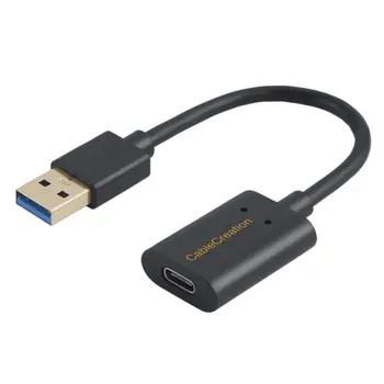 

USB A to USB-C Adapter Cable, Type A 3.0 Male to Type C Female Data & Charging Converter for Laptop and PC