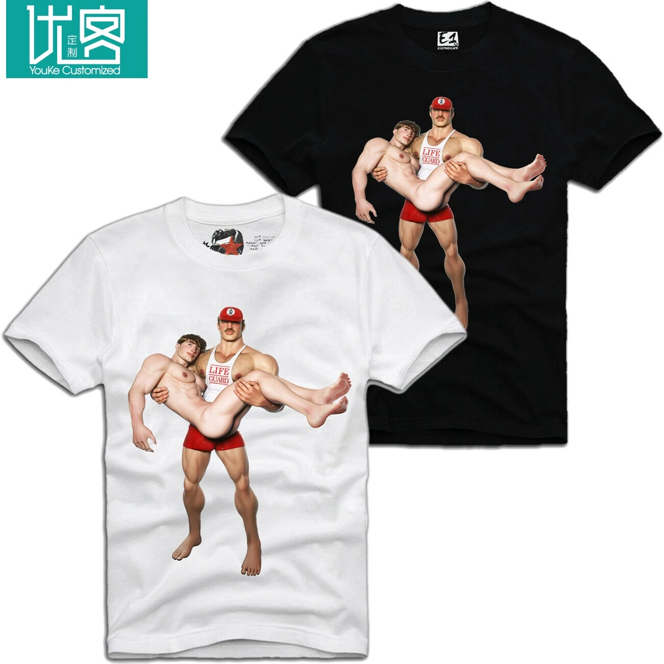 

2019 new men's fashion casual E1Syndicate T-Shirt Life Guard Gay Pride SCHWUL Tom of Finland LGBT A511