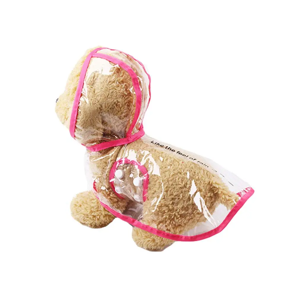 Pet Rain Coat Transparent Raincoat Outdoor Jacket Dog Puppy Clothes Waterproof