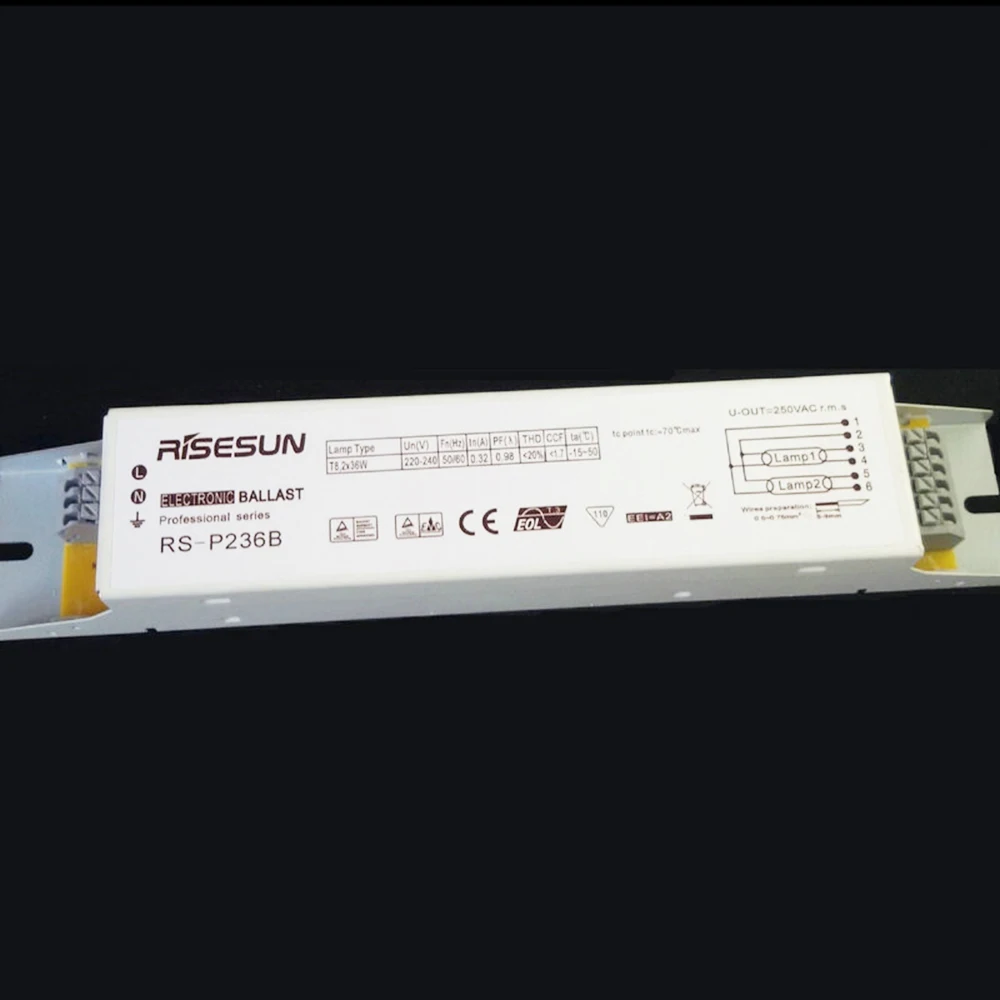RS-P236B T8 2X36W Electronic Ballast 7