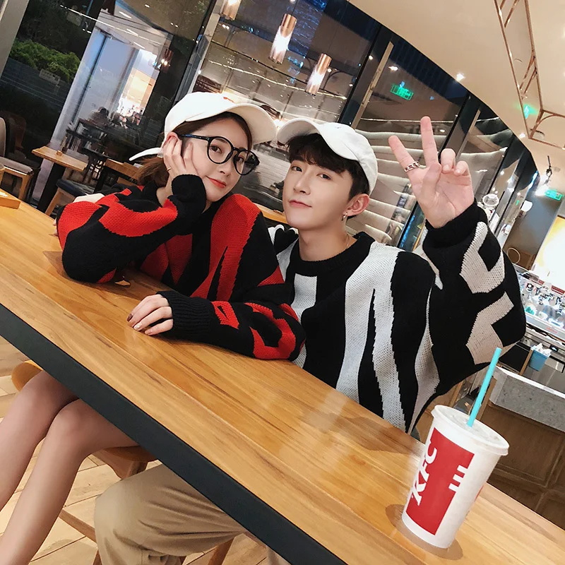 Winter Thicken Sweater Men Warm Fashion Letters Casual Knit Pullover Men Sweter Clothes Wild Loose Long-sleeved Sweater Man Winter Thicken Sweater Men Warm Fashion Letters Casual Knit Pullover Men Sweter Clothes Wild Loose Long-sleeved Sweater Man