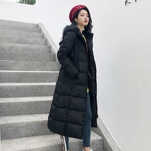 Hot Sale Winter Women Jacket Outwear Womens Parka Winter Coat X-long Parkas Hooded Cotton Padded Female Coat High Quality Warm