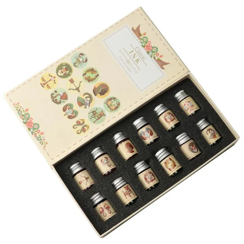 

12 Constellation Gold Powder Ink for Fountain Dip Pen Calligraphy Writing Paint