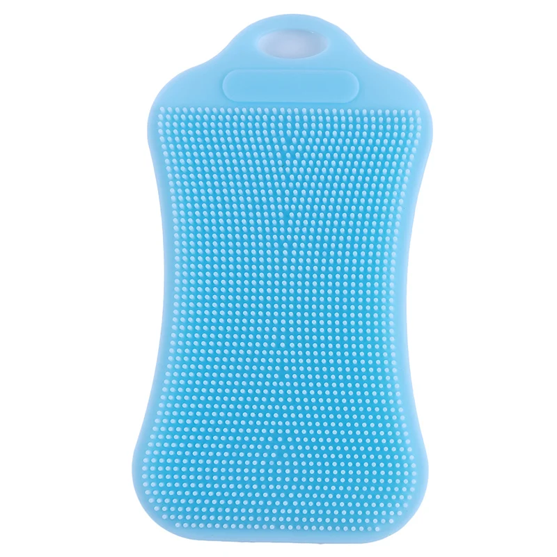 Light blue 1 шт. силиконовый скребок для мытья посуды кухонный чистящий антибактериальное средство Высокое качество кухонные чистящие щетки инструмент чистящий коврик - Цвет: Light blue