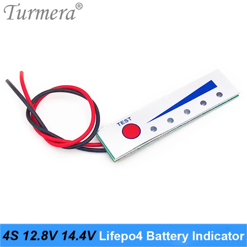 

4S Indicato 12.8V 14.4V 32700 32650 Lifepo4 Battery Capacity Indicator Module Display Electric Vehicle Battery Power Tester Use