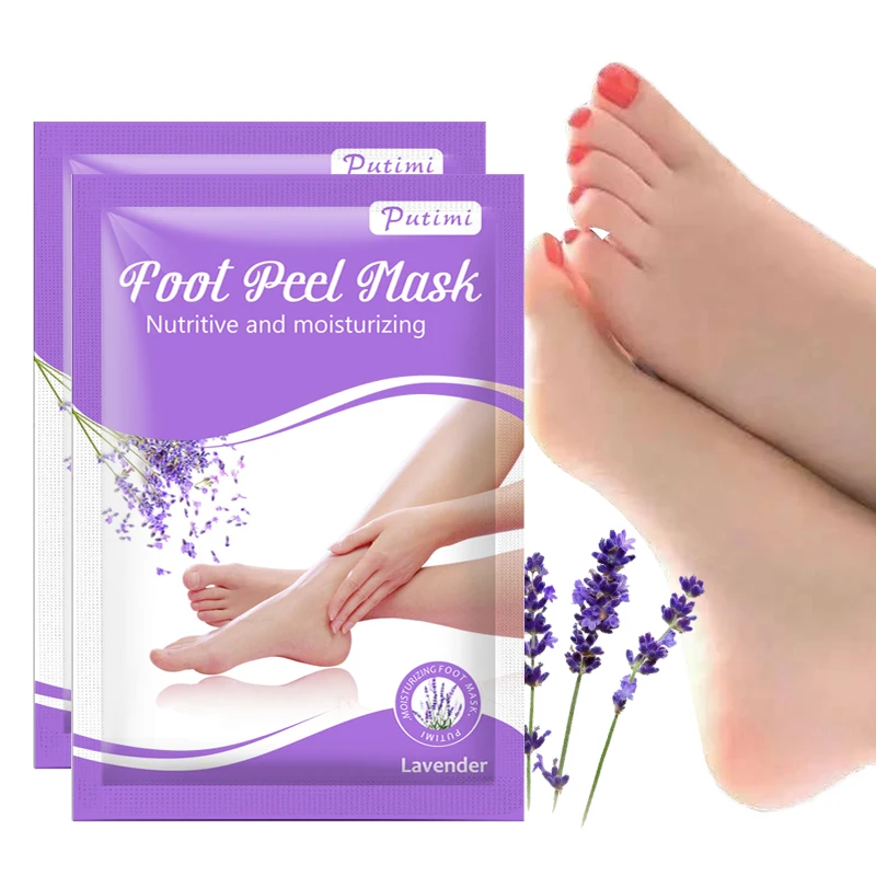 

PUTIMI 2pcs 1pair Exfoliating Foot Mask for Pedicure Socks Calluses Foot Dead Skin Remover Whitening Peeling Feet Mask for Legs