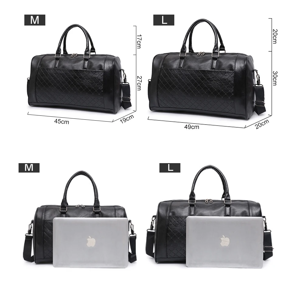 PU Leather Gym Bag -Large Training Sports Bag For Men Women Travel Yoga Handbag Fitness Multifunction Shoulder Crossbody XA722WD