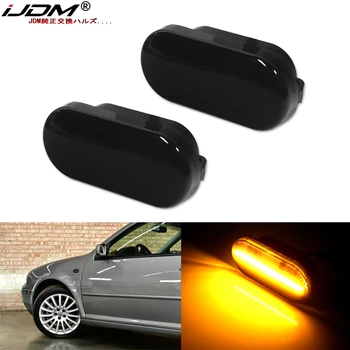 IJDM 캔버스 앰버 노란색 스모크 사이드 마커 조명, 방향 지시등, VW 보라 골프 3 4 파사트 3BG 폴로 SB6 12V