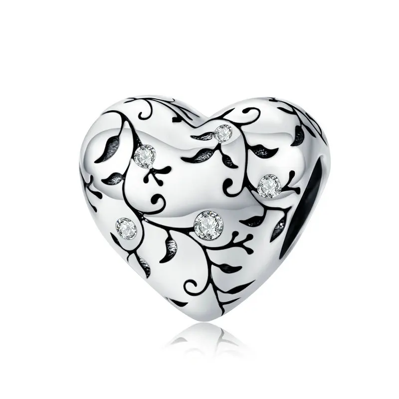 2019 New 925 Sterling Silver Beads European Patterns Heart Charms fit Original Bracelets Women DIY Jewelry | Украшения и