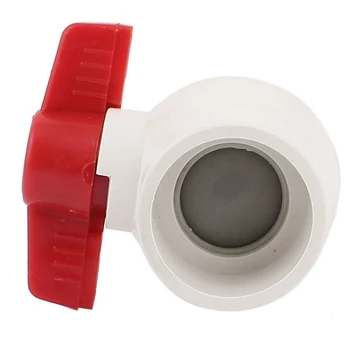 

New 50MM/2 inch Slip Ends Water Control PVC Ball Valve White Red
