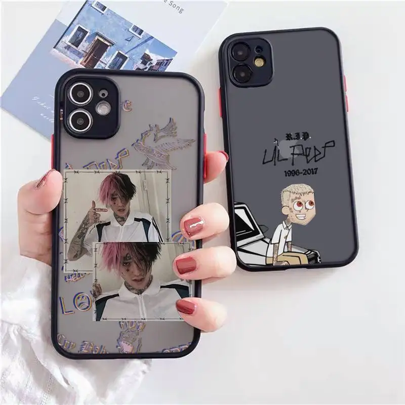 Чехлы для телефона lil peep Матовый Прозрачный чехол черного iPhone 7 8 x xs xr 11 12 pro plus max mini