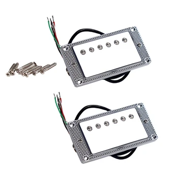 

2PCS Chrome Guitar Single Pickups for Electric Guitars with Mounting Screws