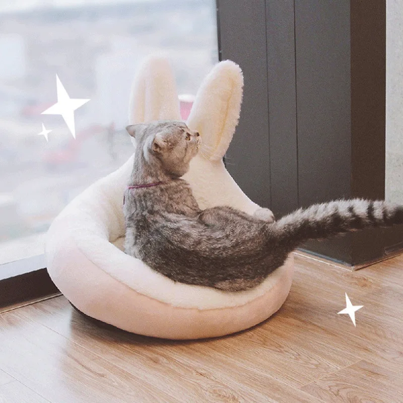 

New high-end net red cat litter Teddy kennel, four seasons general cat house small dog pet supplies, luxury kennel rabbit ears