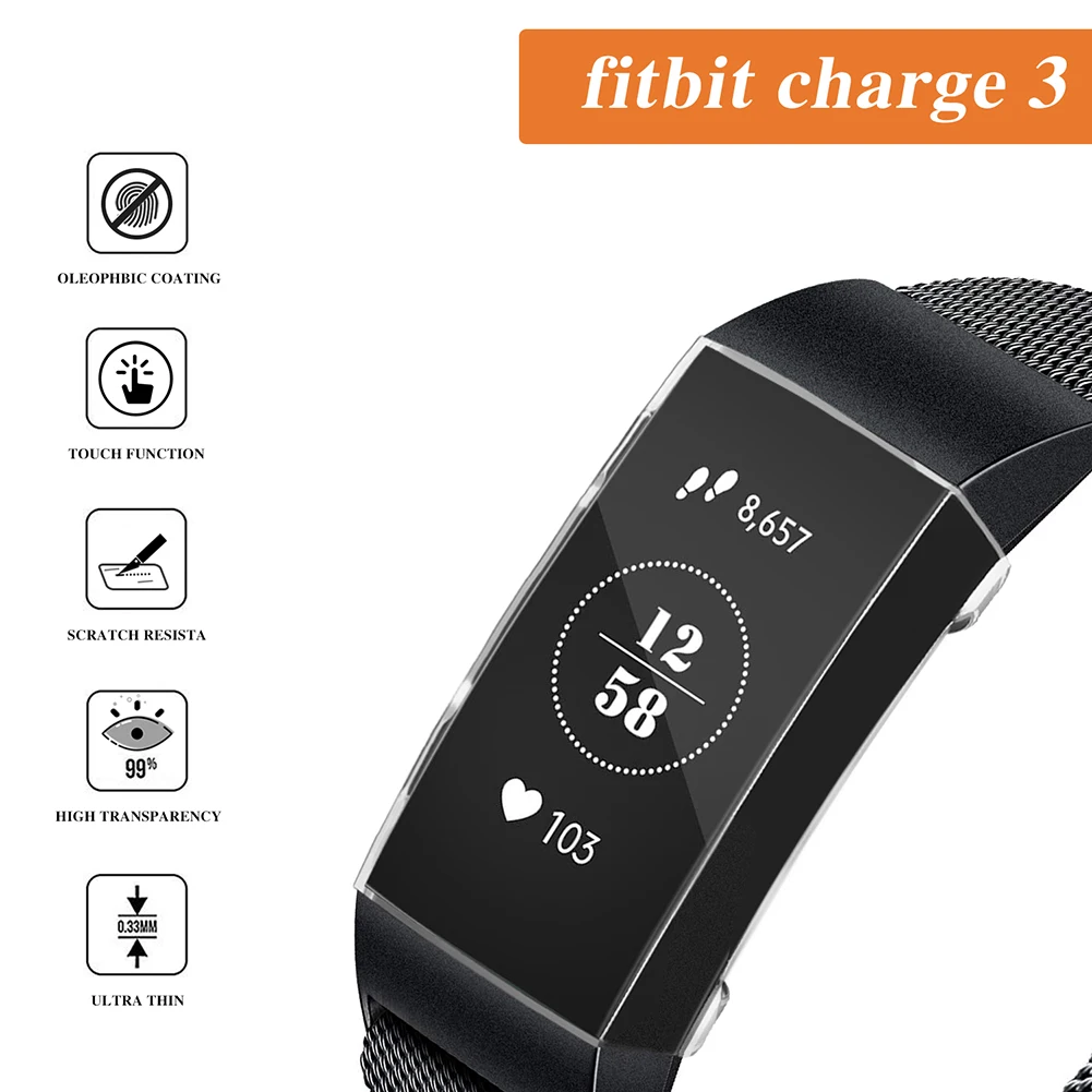 Защита для экрана Fitbit Charge 3 браслет экранный протектор часов поддержка