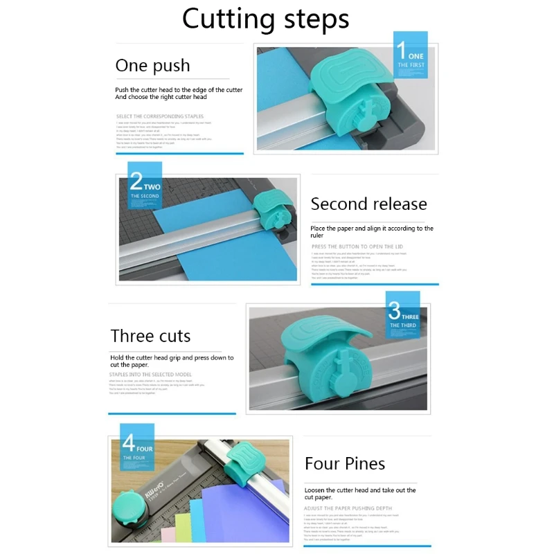 Aparador de Papel Comprimento de Corte Padrões de Corte em Casa Fonte da Escola Multi-purpose Máximo 5-em-1 Testes Escritório H05b a4 330mm 7 de corte máximo 330mm 5-em-1 testes padrões
