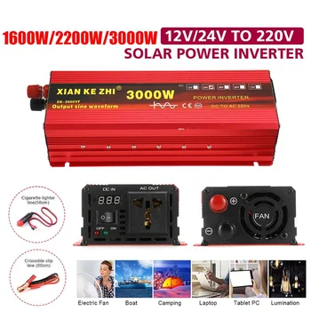

Power Inverter 12V/24V 220V 1600/2200/3000W Pure Sine Wave Voltage transformer Power Inverter DC12V to AC 220V Converter