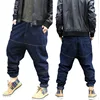 Men Jeans Denim Cross-Pants Low Crotch Jeans Fat Baggy Jeans Pants Feet Harlan Pants Size 28-42 1