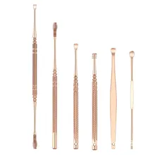 Спиральная головка Циркулярный инструмент копать прочный Совок очиститель ухочистки 6 шт./компл. Ears Care Нержавеющая сталь воск для удаления ушной серы сборщиков