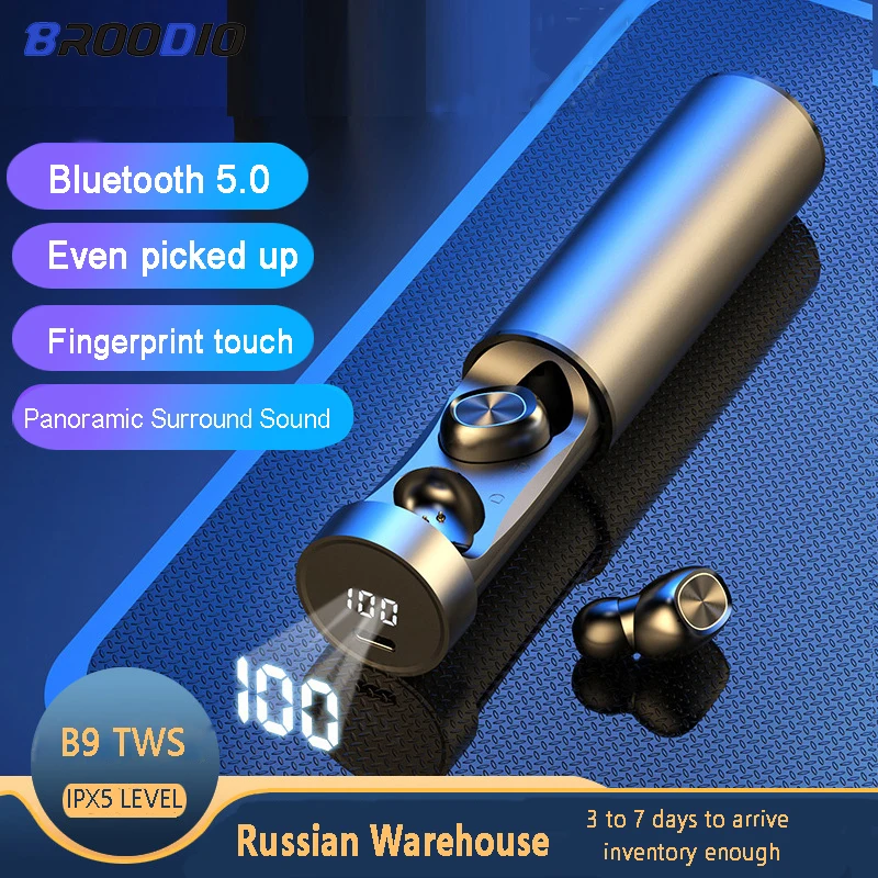 TWS Bluetooth 5 0 наушники беспроводные HIFI спортивные с микрофоном игровая Музыкальная