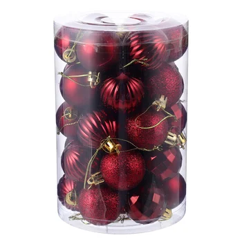 

1 Box of Christmas Balls Pendant Christmas Tree Pendant Scene Layout Props