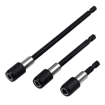 

3Pcs Chrome Vanadium Steel Hex Shank Quick Release Screwdriver Bit Holder Extension Bar Drill Socket Adapter