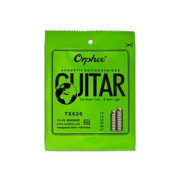 

1SET ACOUSTIC Guitar String Hexagonal core 8% nickel FULL Bronze Bright tone Extra light Extra Light Medium 6 Circles in Parcel