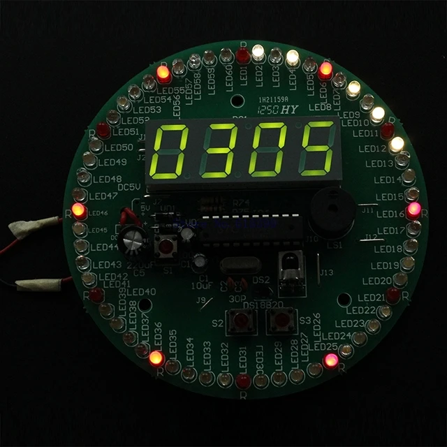 

A7-- Electronic LED Time Display Kit Rotation LED Clock DIY Kit Remote Control Multi-Function Clock Suit