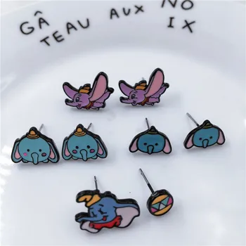 

EUPNHY Wholesale 20Pair Cartoon Dumbo Elephant Stud Earrings for Women Girls Prevent Allergy Enamel Earrings Birthday Gifts