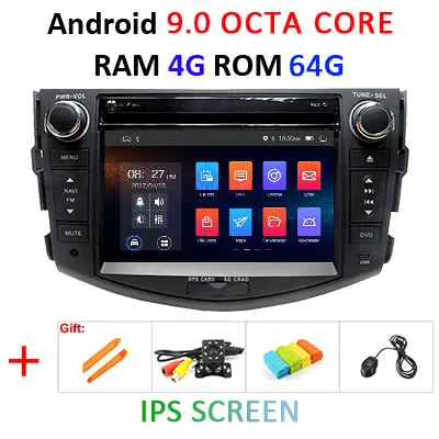 4G 64G ips DSP 2 Din Android 9,0 Автомобильный мультимедийный dvd-плеер gps для Toyota RAV4 Rav 4 2007 2008 2009 2010 2011 Автомобильный Радио FM obd2 - Цвет: 9.0 4G 64G IPS