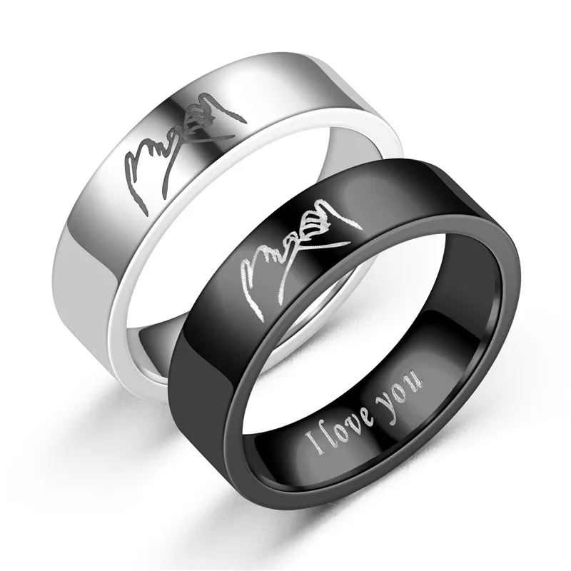 Anillos De Pareja. Anillo De 6mm De Ancho - SHEIN Paña