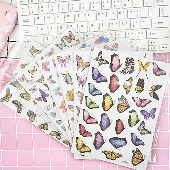 

1Sheet Kawaii Butterfly Decor Sticker List Cute Stationery Sticker Journal Sticker For Kids Girls Diy Scrapbooking Diary Album