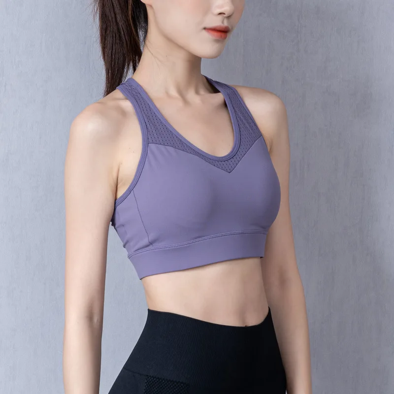 

Sports Bra Women Fitness Shockproof Running Bra Womens Cropped Tops Tracksuits Females Workout Clothes Sexy High Impact Gym 2020