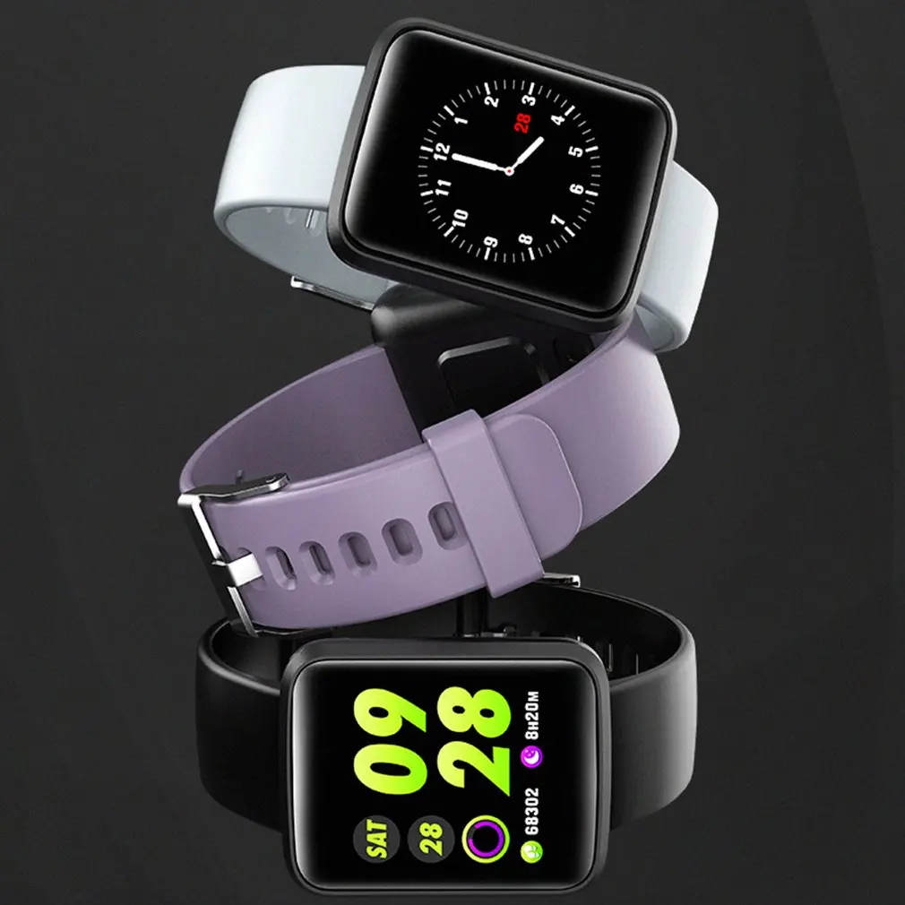 H19 Smart Bracelet 1.3 inch Large Color Screen Bluetooth Heart Rate Blood Pressure Health Monitoring Waterproof Sports Watch