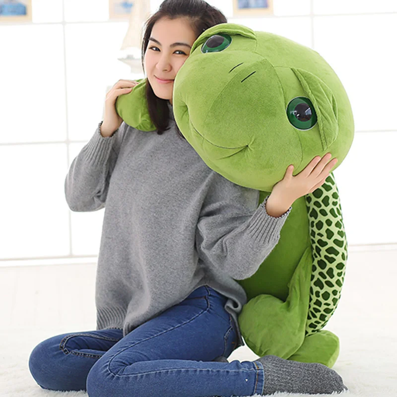 Dorimytrader Горячая гигантская черепаха Фаршированные игрушки Куклы Jumbo Animal Big Eye Turtle