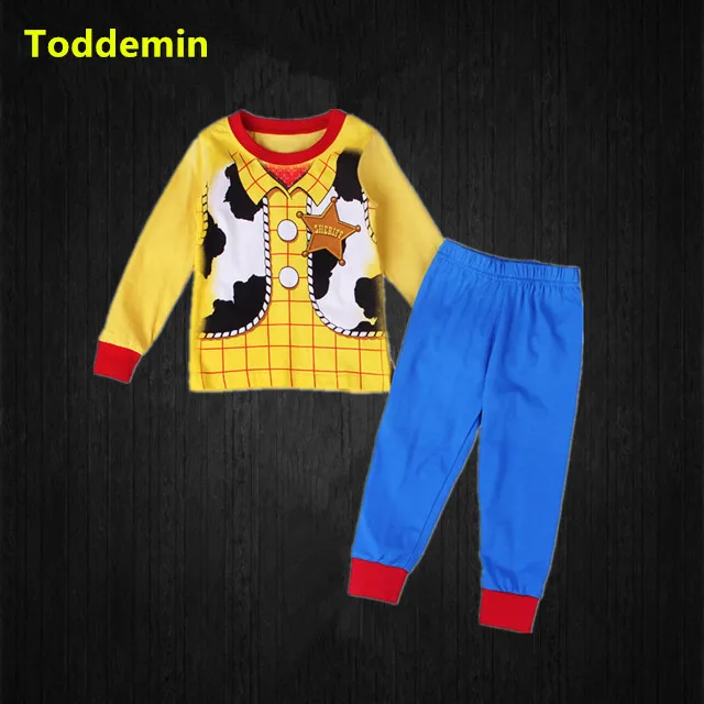 

2020 Cartoon kids pajamas woody cartoon Baby boys sleepwear sets girls pijamas children clothes pajamas sets