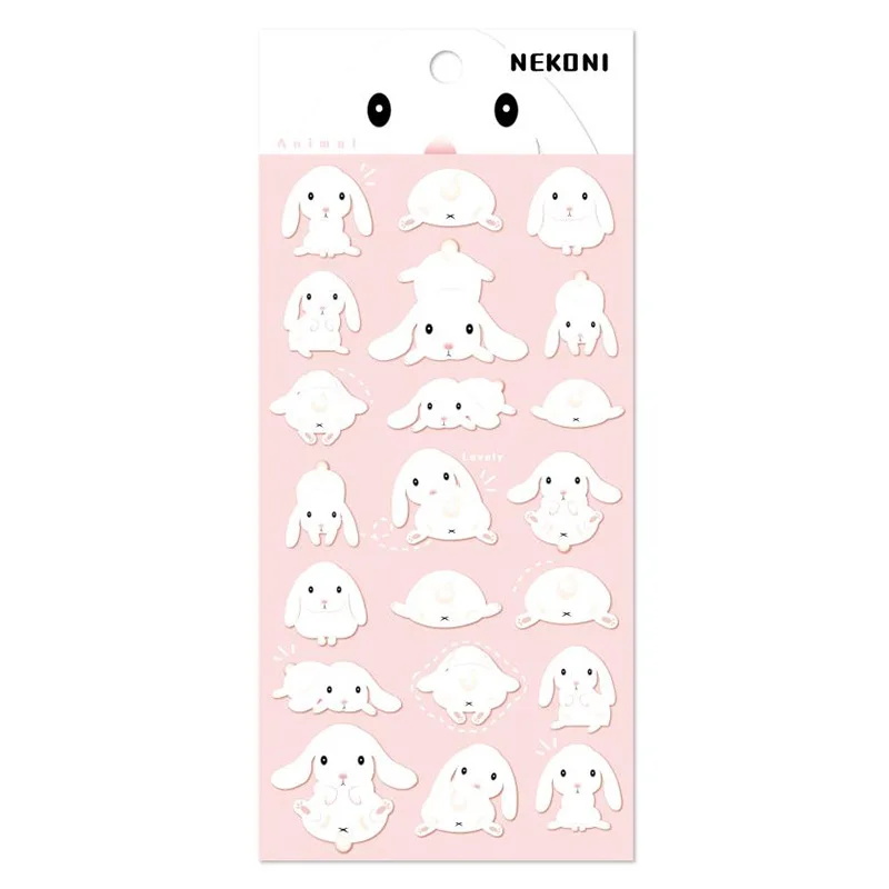 Cute Panda Dog Koala Rabbit Bullet Journal Stickers Diary Sticker Scrapbook Decoration PVC Stationery Stickers